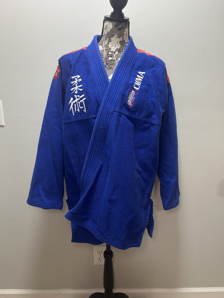 CMMA Adult Double Weave JIU-Jitsu Gi Kimono Blue Size 5 (A3) Creighton BJJ MMA