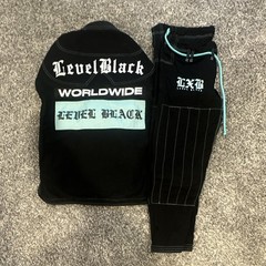 Level Black Worldwide BJJ Jiu-Jitsu Gi Uniform Set Black/Blue A0 Adult Unisex.