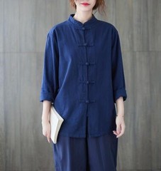 New Women’s Tai Chi Yoga Outfits Set Top+Pants Martial Arts Kung Fu Linen Suit
