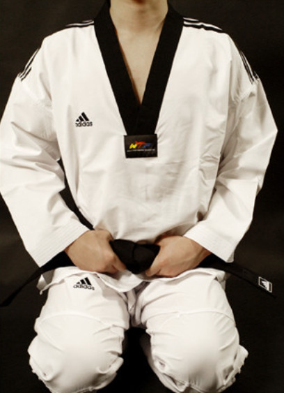 Adidas Champion 3-Stripe Uniform Military Uniform Taekwondo Dobok NEW WHITE