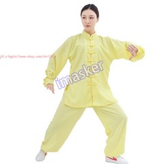 Unisex Cotton Kung Fu Tai Chi Uniform Morning exercise martial arts Clothes Suit