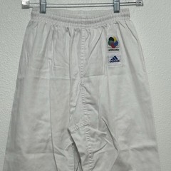 Adidas WKF Approved White Stretch Waist Drawstring Karate Pants Kid’s 150-160 cm
