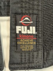 Fuji Gi Top Men A1 Black Fighting Martial Arts BJJ Free World Jiu Jitsu Patch