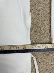 Taekwondo Uniform Mens Size 48 Relaxed Fit V-Neck Side Slit Drawstring White