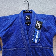 Hayabusa Gold Weave BJJ Jiu Jitsu Gi Jacket Top Youth Y3 Blue 100% Cotton Kimono
