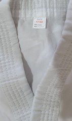 Martial Arts Gi Set Jacket & Pants w/ White Belt Kids Unisex White Size 1/140