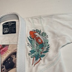 FLUORY Koi Fish Brazilian Jiu-Jitsu Kimono Women Size F1 Grappling Fighting