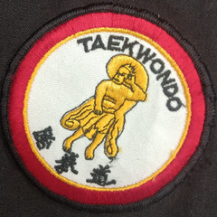 Vintage Taekwondo Korea Japan Karate Association Black Gi Patches