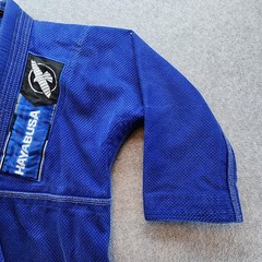 Hayabusa Gold Weave BJJ Jiu Jitsu Gi Jacket Top Youth Y3 Blue 100% Cotton Kimono