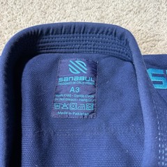 Sanabul BJJ Jiu Jitsu Gi Uniform Set Mens A3 Blue Kimono Jacket Pants