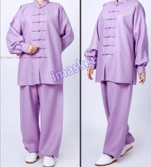 Men Women Linen Tai Chi Uniforms Kung Fu Suit Martial Arts Wing Chun Clothes Set