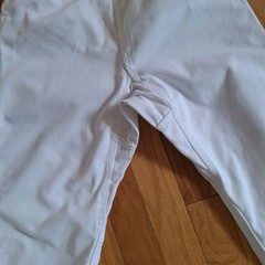 Fuji Pants Only Size AO White Martial Arts Karate Belted 'Pre Owned’