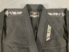 Elite Sports Kids C3 BJJ Gi Top Black Purple Brazilian Jiu-Jitsu Kimono Uniform
