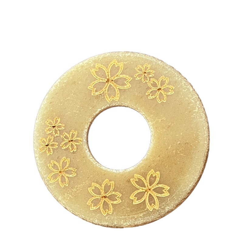 8mm SAKURA Patterned Leather Tsuba-Kendo accessories shinai tsub