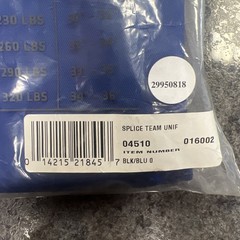 Century Splice Team Uniform 04510 Gi Pullover Pants Blue/Black Size 0 Karate TKD