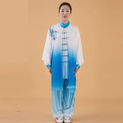 Women Silk Satin Chinese Tai Chi Suit Female Kung Fu Wushu Martial Arts Uniform