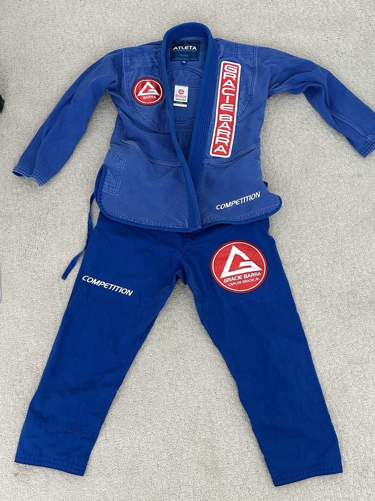 Gracie Barra GI Women’s Blue FO Small Atleta Jacket And Pants Jiu Jitsu Grapple
