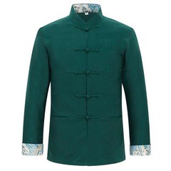 Mens Traditional Chinese Tang Suit Coat Jacket Kung Fu Wingchun Uniform Tops New