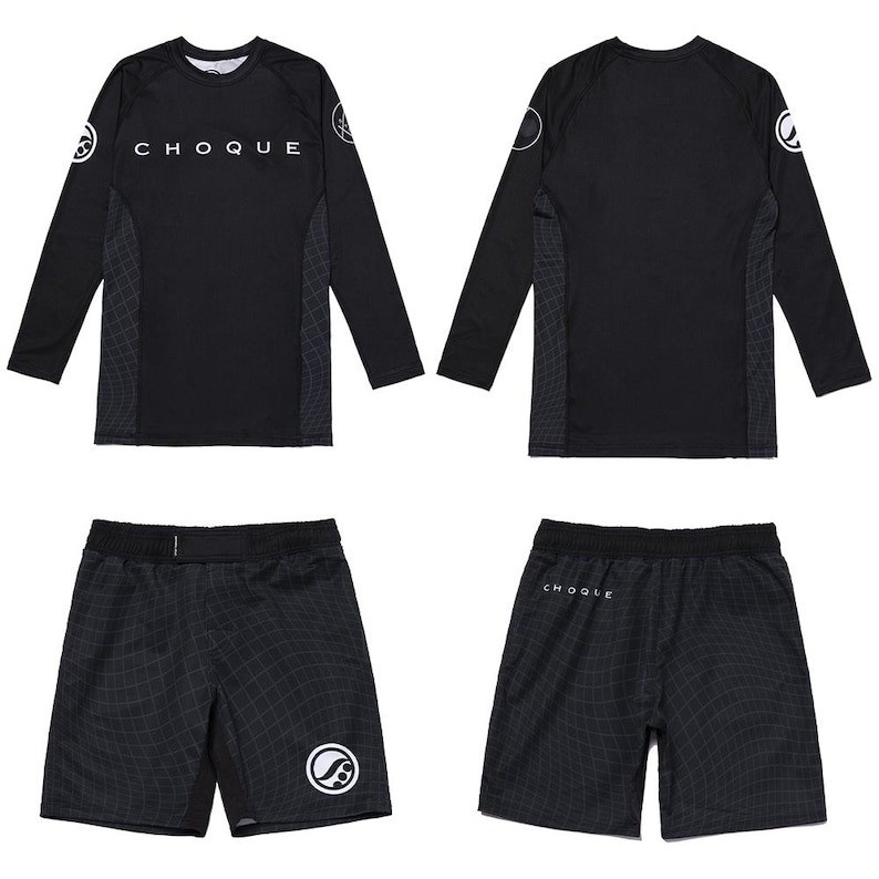 New Arrival Shoyoroll Batch #121 Weaves Rash Guard LS and Fitted Shorts Set BJJ