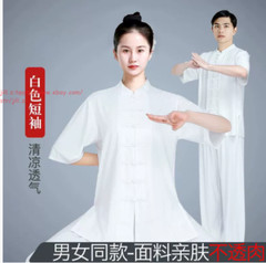 Summer Chinese Traditional Tai Chi Uniforms Kung Fu Clothing Unisex Wu Shu Suit