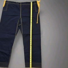 Habrok BJJ Gi Pants Navy Yellow Jiu Jitsu Training MMA Adult F1 Female Petite