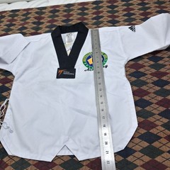 Adidas World Taekwondo Dobok Top Kids Size 120 Australia Martial Arts Logo White