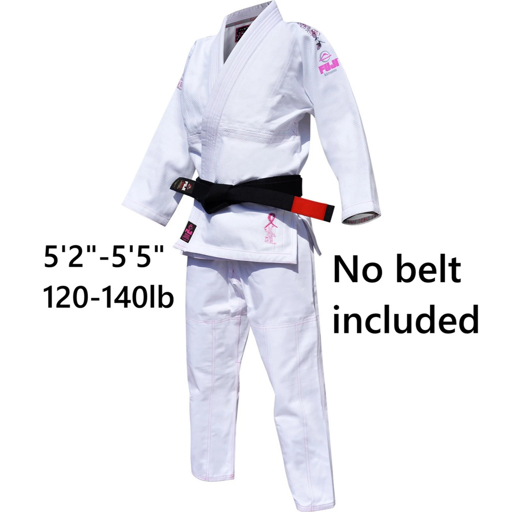 Gi IBJJF Uniform White & Pink 5’2″-5’5″ 120-140lb Womens M(W1) Med Jui-Jitsu