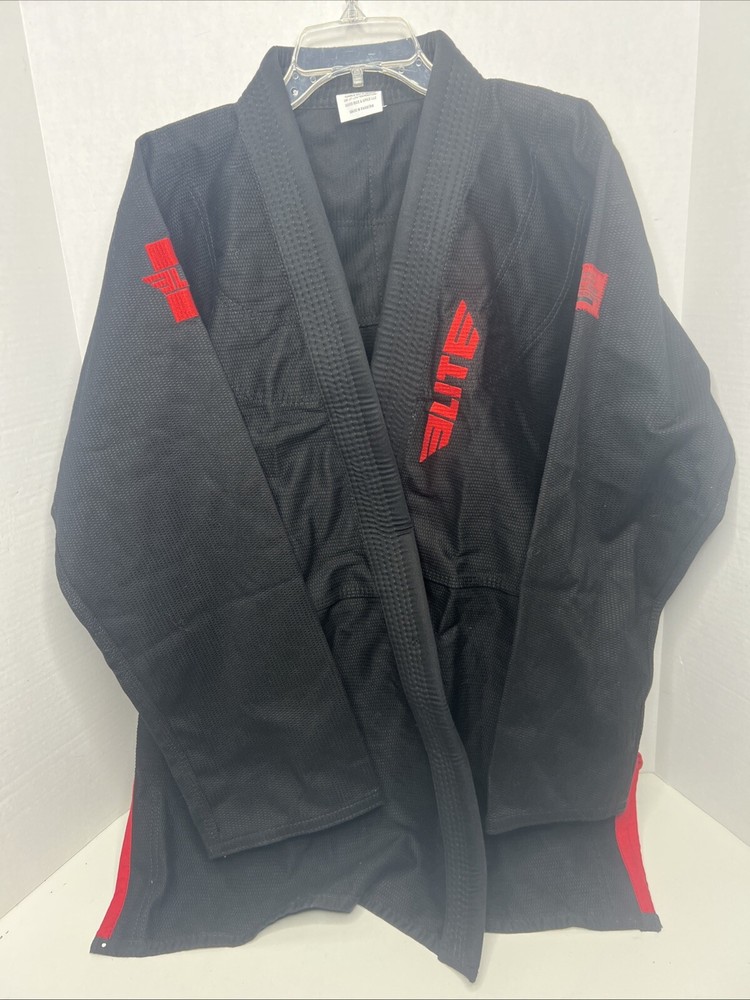 Elite Sports for Men – Brazilian Jiu Jitsu Top Jacket Sz A4 200lb Up) Black
