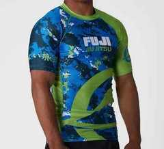 Fuji Flex Lite Mens MMA BJJ Jiu Jitsu Short ShortSleeve SS Rashguard – Blue Camo