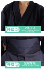 Women Mens Loose Japanese Kendo Suit Aikido Martial Arts Uniform Bule White Robe