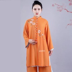 Women Soft Silk Satin Tai Chi Suit Kung Fu Wushu Martial Uniform Jacket Pants