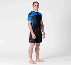 Fuji Sports IBJJF Ranked BJJ Jiu Jitsu Short Sleeve SS Rashguard – Blue