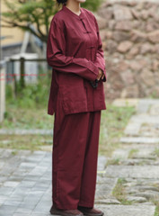 Unisex Shaolin Buddhist Monk Meditation Kung Fu Uniform Cotton Buckle Suit Sets