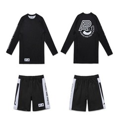 Albino and Preto x DCDT Rash Guard LS & Short (Set) Bjj No Gi Competitor