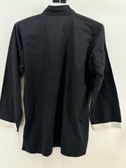 Men’s Cotton Kung Fu Uniform Top Martial Arts in Black Size 5