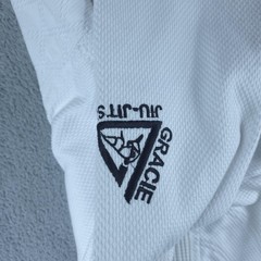 Gracie Jiu-Jitsu Official Gi Jacket Mens Medium White BJJ Training Uniform Top