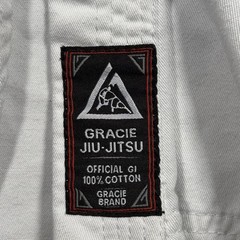 Gracie Barra Jiu-Jitsu Official Gi Set Mens size 4/170 White BJJ Cotton Martial