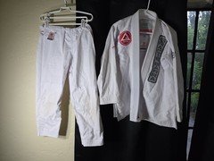Gracie Barra Equipe Edition BJJ Jiu-Jitsu Gi White Uniform Set A0 Pants & Jacket