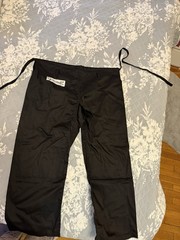 Black Cotton Martial Arts Gi Uniform with White Belt. For beginners