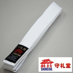 Shureido Karate White Belt Obi 4cm Made in Japan Okinawa Official Brand New