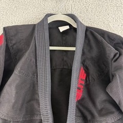 Elite Sports BJJ Gi Jacket Youth Kid Size C2 4’6″ – 4’9″ 80-95 lbs Pull On Black