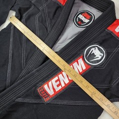 VENUM Elite Jiu-Jitsu Kimono Gi Uniform Set Black Red Size A2 w/ Bag EUC