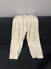 Taekwondo Uniform White Fabric Top Pants Belt Adult Black Belt Institute Size 7
