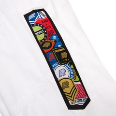 Albino and Preto Fundamental Gi Reserve White BJJ Gi JIU JITSU Kimono 450GSM