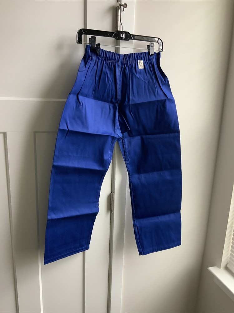 Taekwondo/Karate Blue Pant Cotton/Poly 8-OZ , Size 1 (XS) New