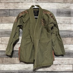 Sanabul BJJ Gi Jacket Top Only A0 Green Brown Brazilian Jiu Jitsu MMA Uniform