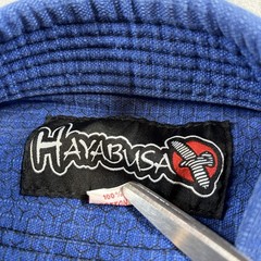 Hayabusa Premium Gi Top Mens A2 Blue Embroidered Logo Front and Back Jiu Jitsu