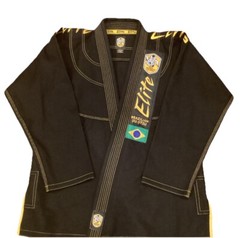 Elite Brazilian Jiu-Jitsu Set Size A-2 Color Black/ Yellow Gorpcore Grunge Sport