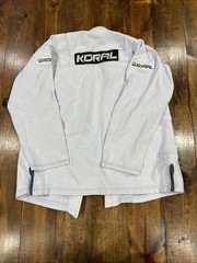 Koral Fight Co Kimono Men’s A3 White Brazilian Jiu-Jitsu Martial Arts Uniform