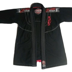 Venum Jiu Jitsi „Challenger” Series Jacket Youth Size C3, Black Cotton Red Trim